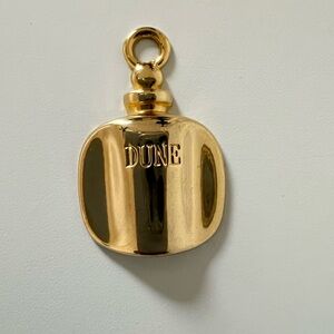 Vintage Dior Dune Gold Perfume Bottle Charm Pendant Collectible